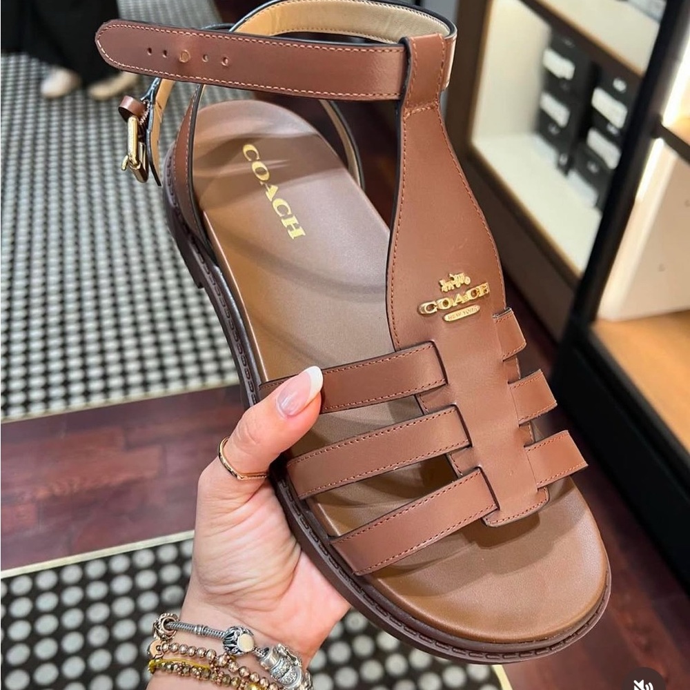 Coach Dark Brown Franny Sandal - Picture 5 of 8